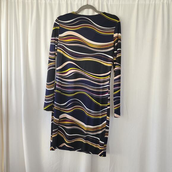 DVF Diane Von Furstenberg Mini Dress Size 8 Silk Retro Preppy - Picture 3 of 11